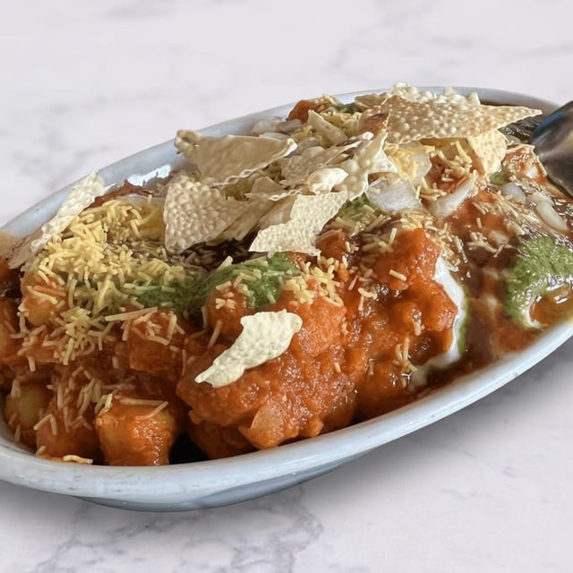 Aloo Tikki Chaat.
